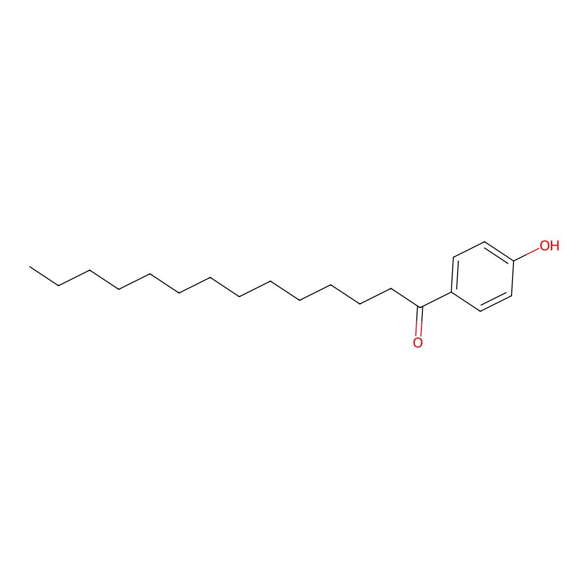 Phenol, 4-tetradecanoyl- molecular structure, CAS 2589-75-5