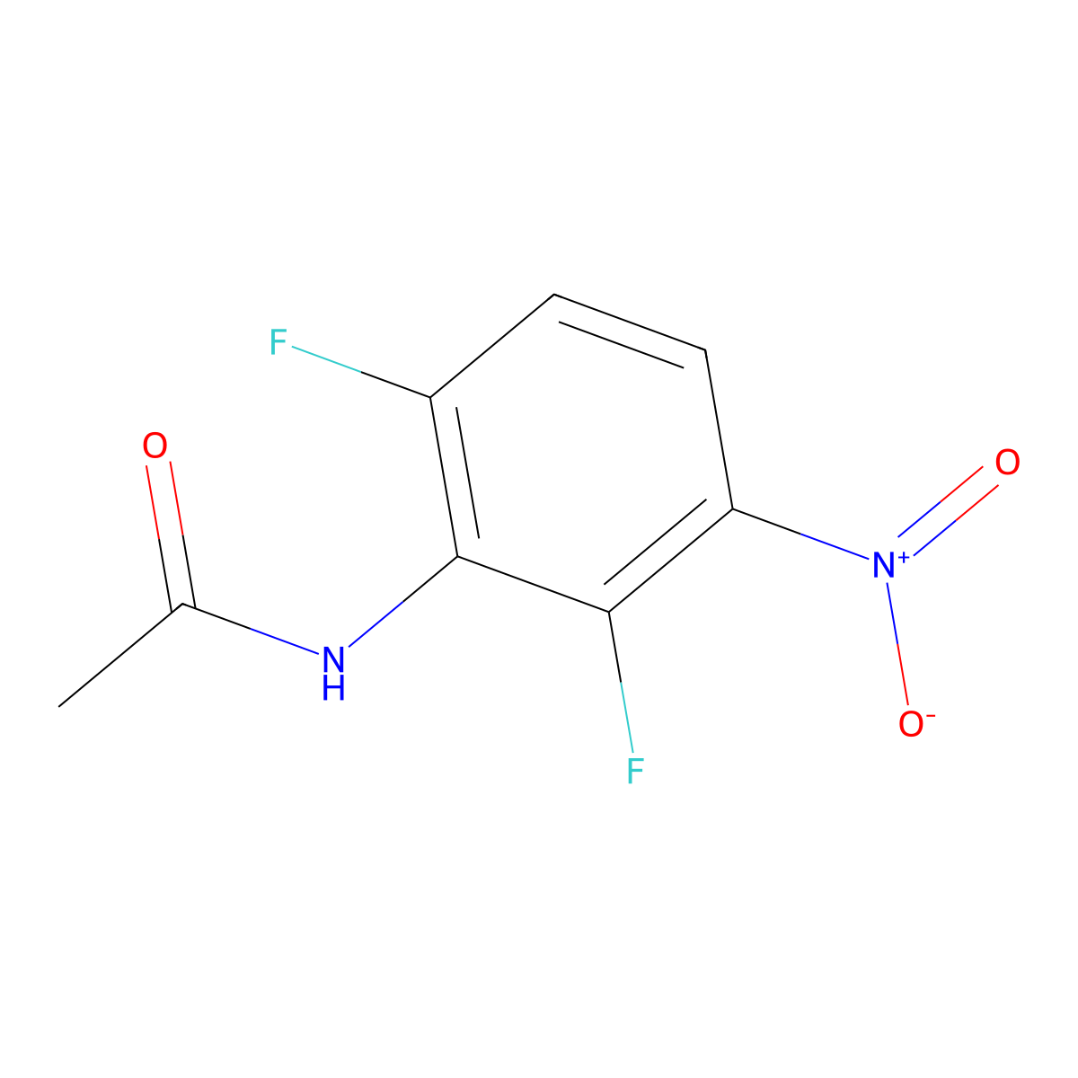 N-(2,6-Difluoro-3-nitrophenyl)acetamide molecular structure, CAS 25892-08-4
