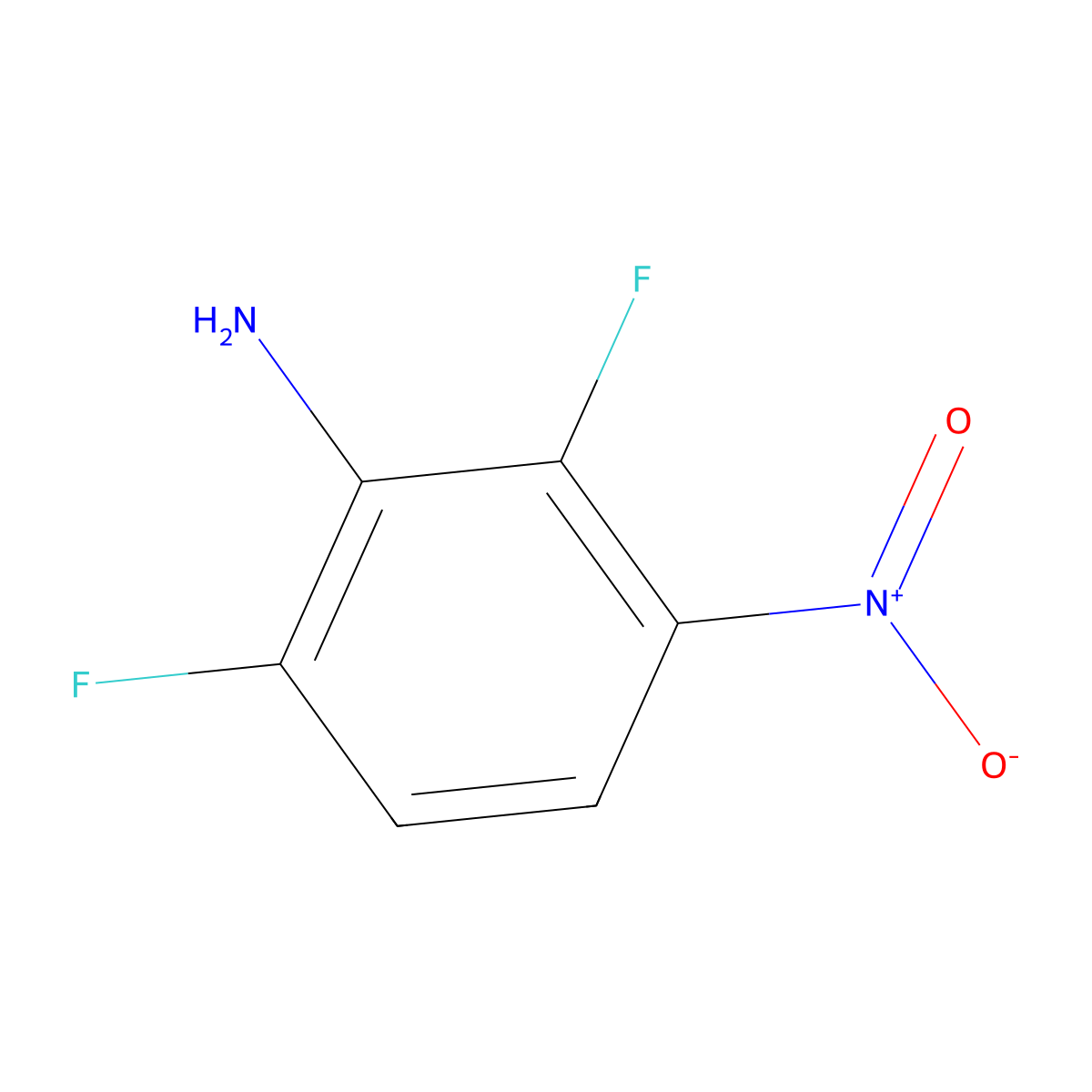 2,6-Difluoro-3-nitroaniline molecular structure, CAS 25892-09-5