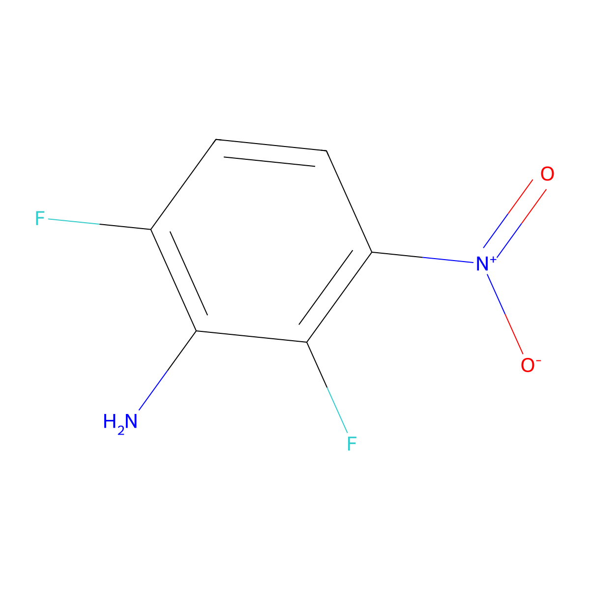 2,6-Difluoro-3-nitroaniline molecular structure, CAS 25892-09-5