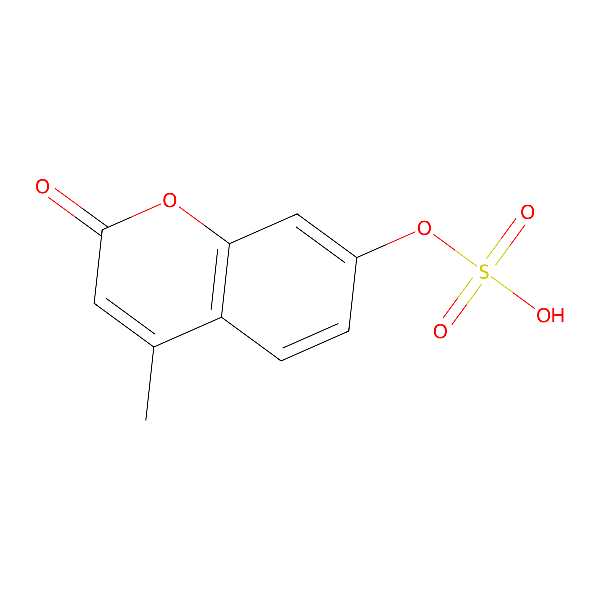 4-Methylumbelliferyl sulfate molecular structure, CAS 25892-63-1