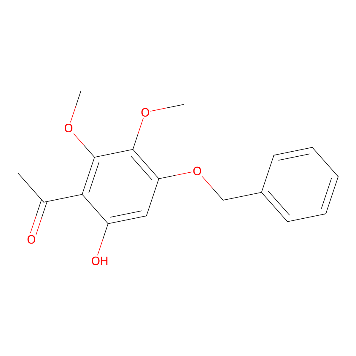 1-(4-(Benzyloxy)-6-hydroxy-2,3-dimethoxyphenyl)ethanone molecular structure, CAS 25892-95-9