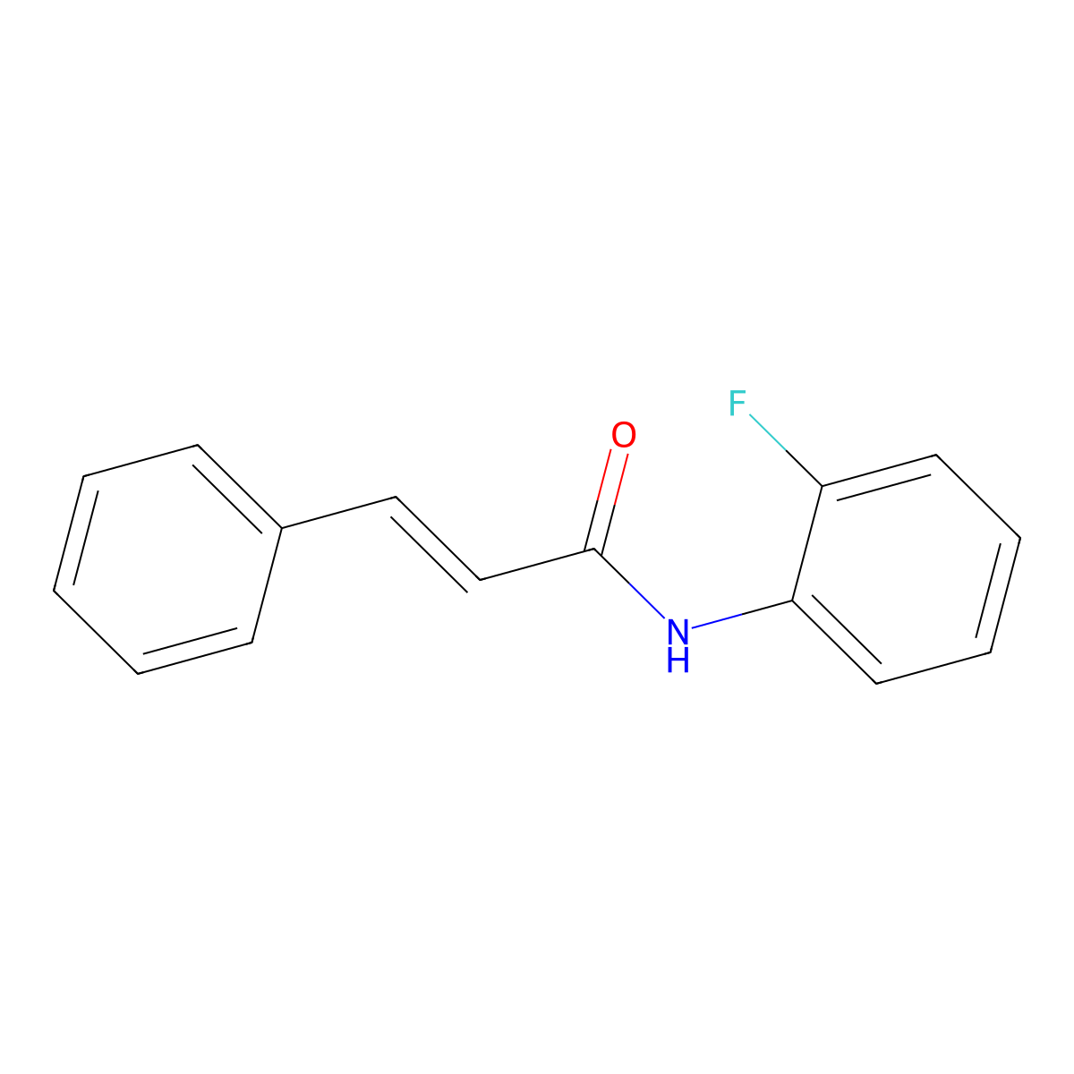 N-(2-Fluorophenyl) cinnamamide molecular structure, CAS 25893-50-9