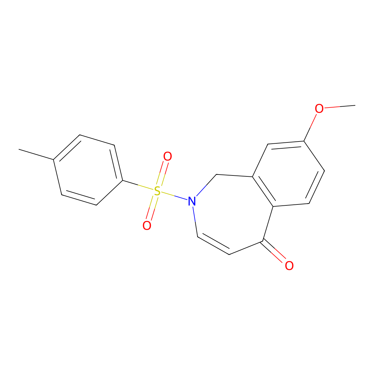 8-methoxy-2-(4-methylphenyl)sulfonyl-1H-2-benzazepin-5-one molecular structure, CAS 25894-76-2