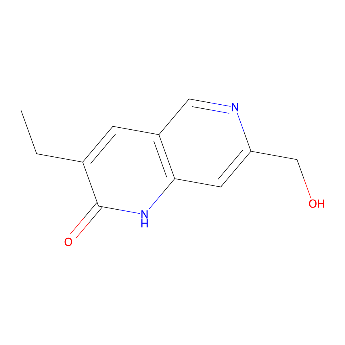 3-ethyl-7-(hydroxymethyl)-1H-1,6-naphthyridin-2-one molecular structure, CAS 2589531-38-2