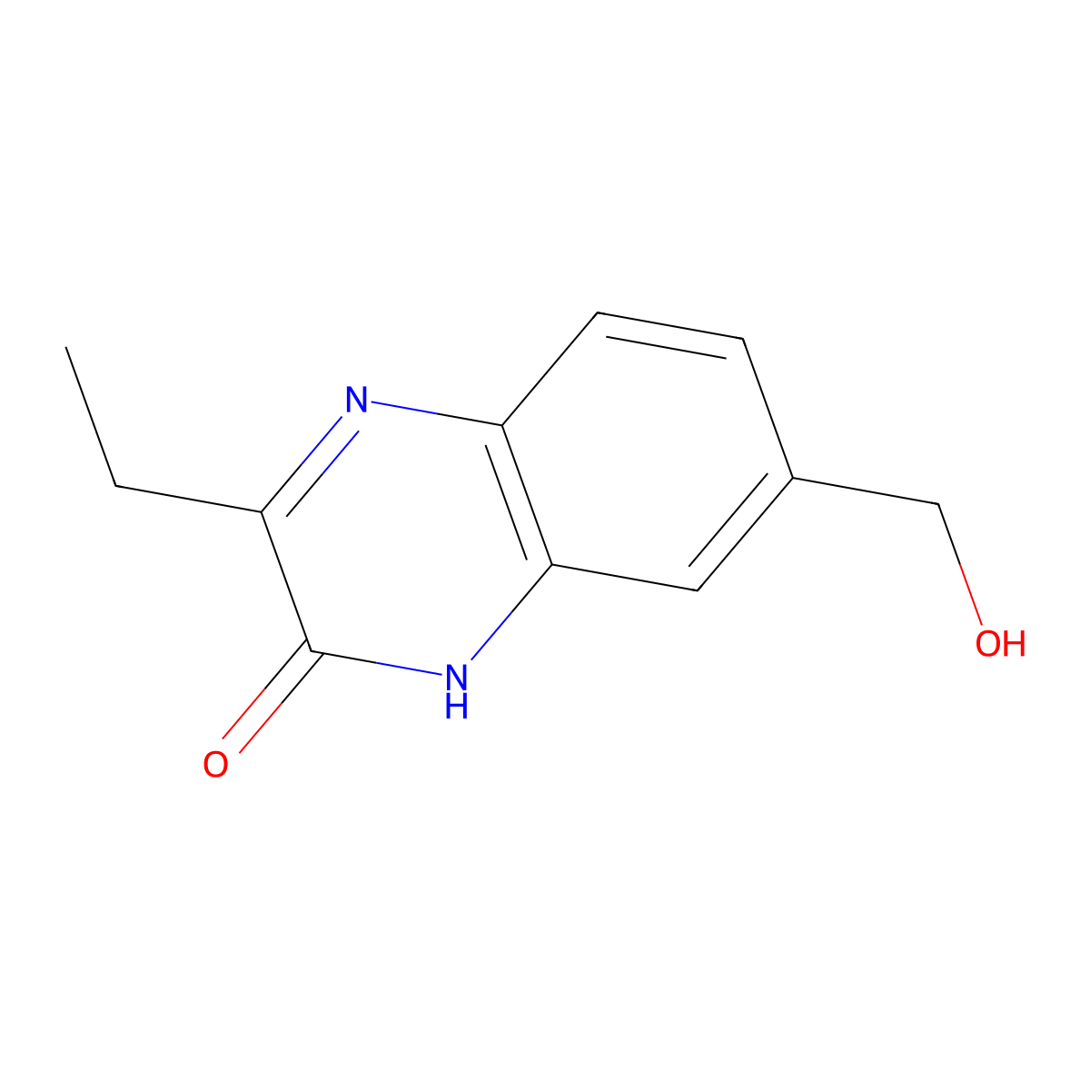3-Ethyl-7-(hydroxymethyl)quinoxalin-2(1H)-one molecular structure, CAS 2589532-22-7
