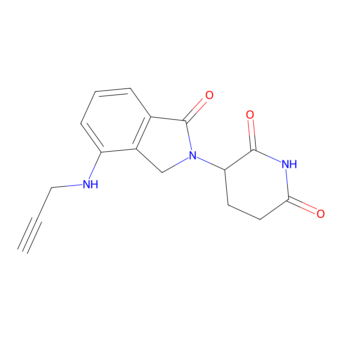 3-(1-Oxo-4-(prop-2-yn-1-ylamino)isoindolin-2-yl)piperidine-2,6-dione molecular structure, CAS 2589697-32-3