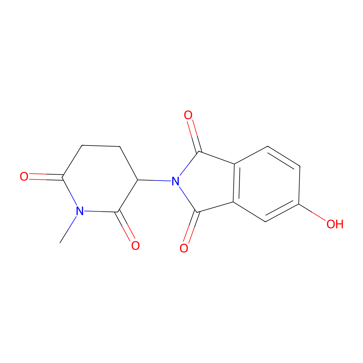 5-Hydroxy-2-(1-methyl-2,6-dioxopiperidin-3-yl)isoindoline-1,3-dione molecular structure, CAS 2589697-74-3