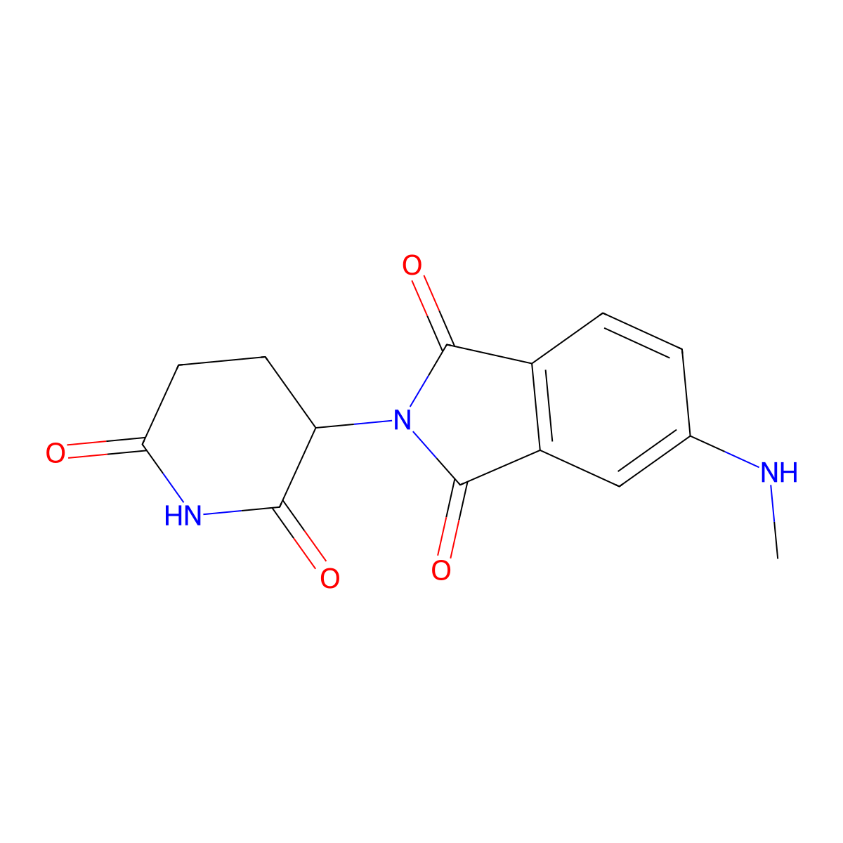 2-(2,6-dioxopiperidin-3-yl)-5-(methylamino)-2,3-dihydro-1H-isoindole-1,3-dione molecular structure, CAS 2589697-82-3