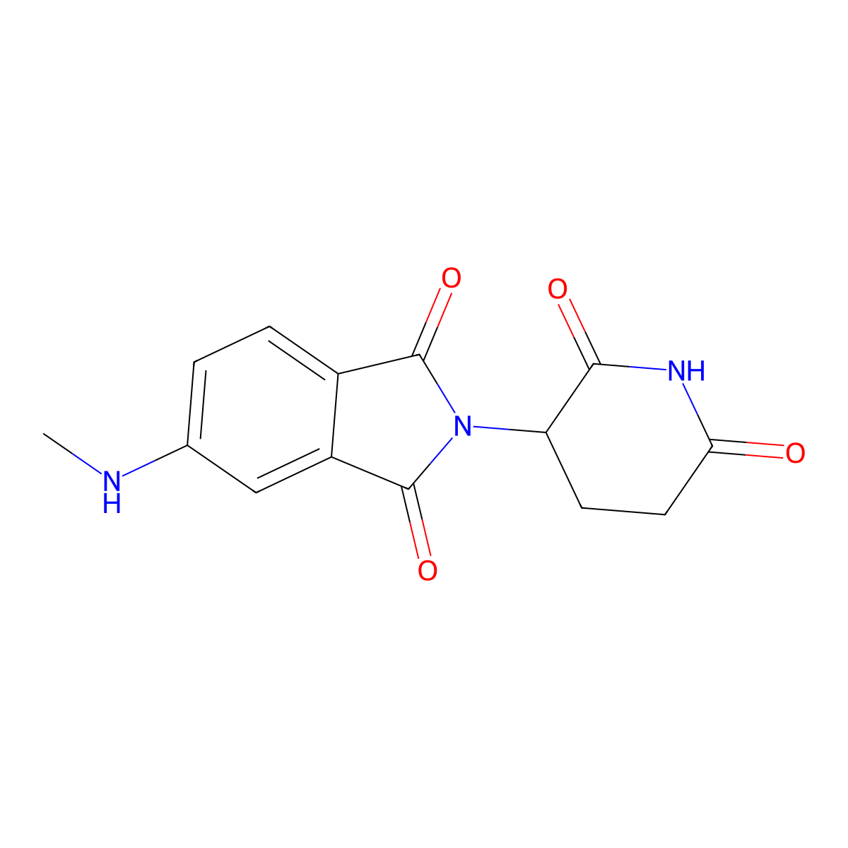 2-(2,6-dioxopiperidin-3-yl)-5-(methylamino)-2,3-dihydro-1H-isoindole-1,3-dione molecular structure, CAS 2589697-82-3