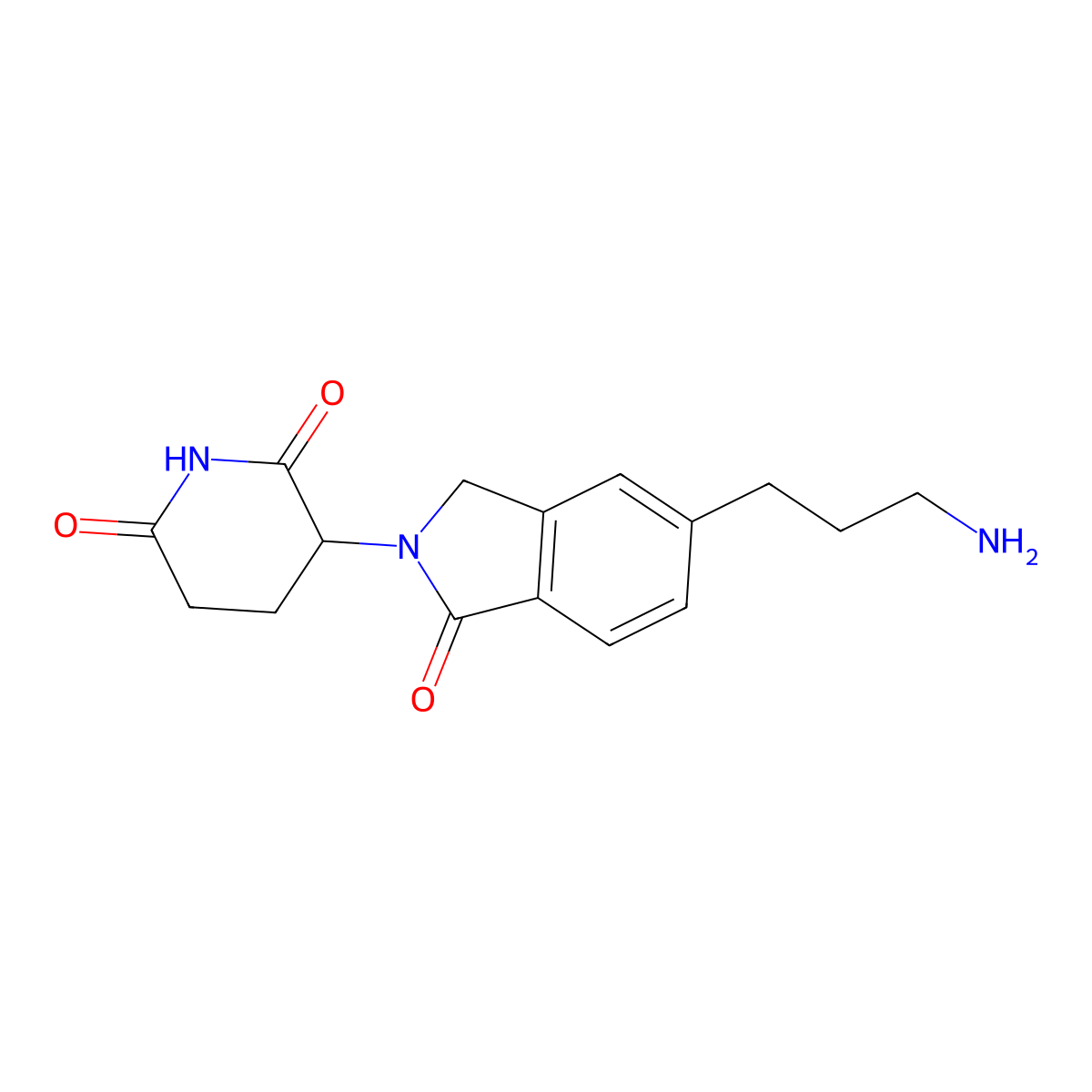 3-[5-(3-Aminopropyl)-1-oxo-isoindolin-2-yl]piperidine-2,6-dione molecular structure, CAS 2589697-97-0