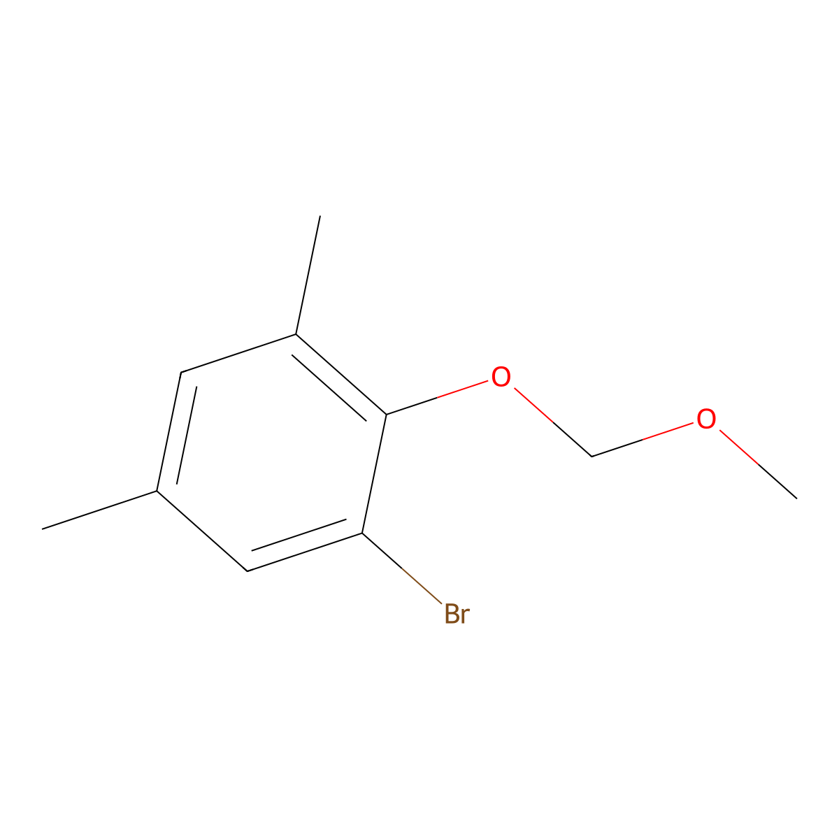 1-Bromo-2-(methoxymethoxy)-3,5-dimethylbenzene molecular structure, CAS 2589880-68-0