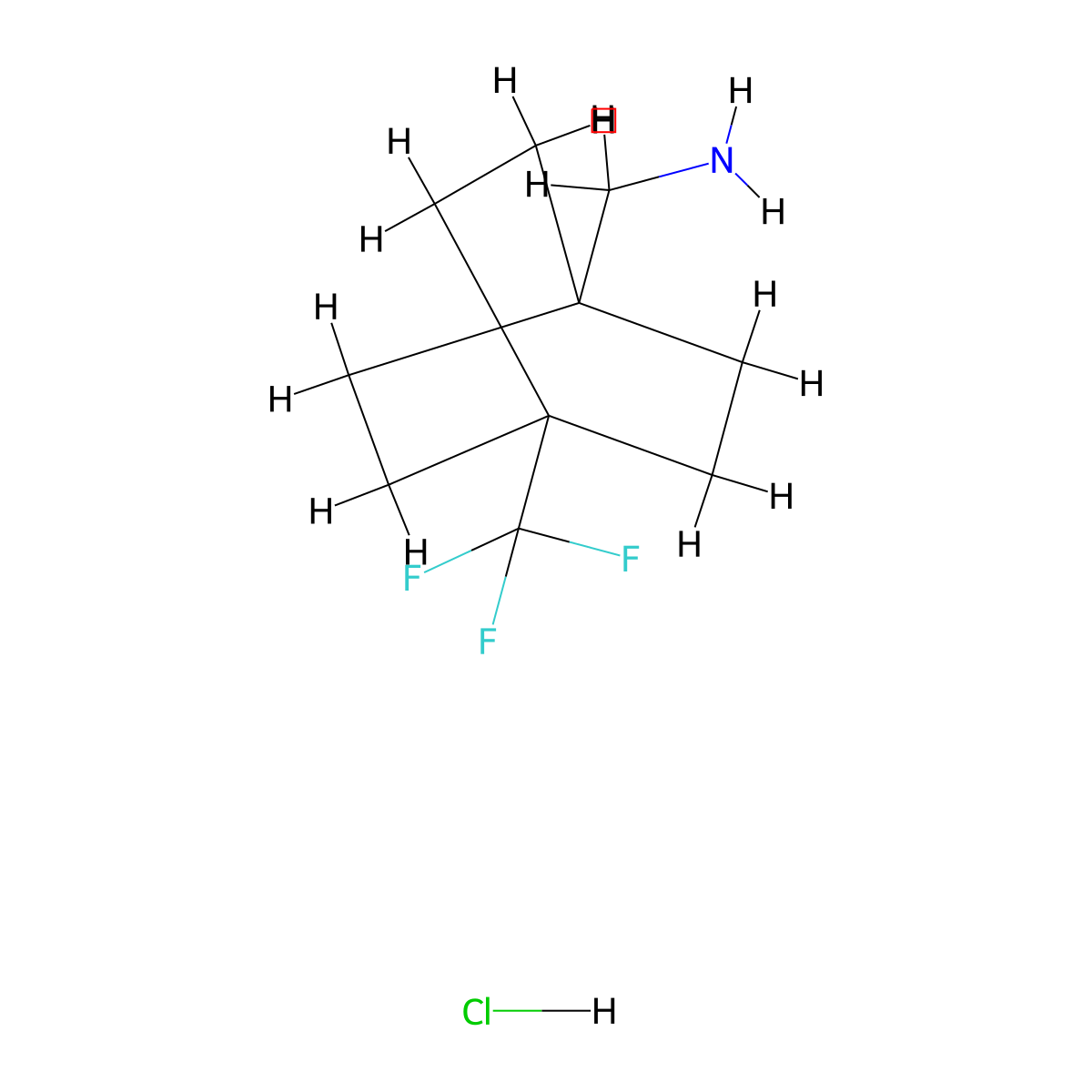 [4-(Trifluoromethyl)bicyclo[2.2.2]octan-1-yl]methanamine hydrochloride molecular structure, CAS 25899-45-0