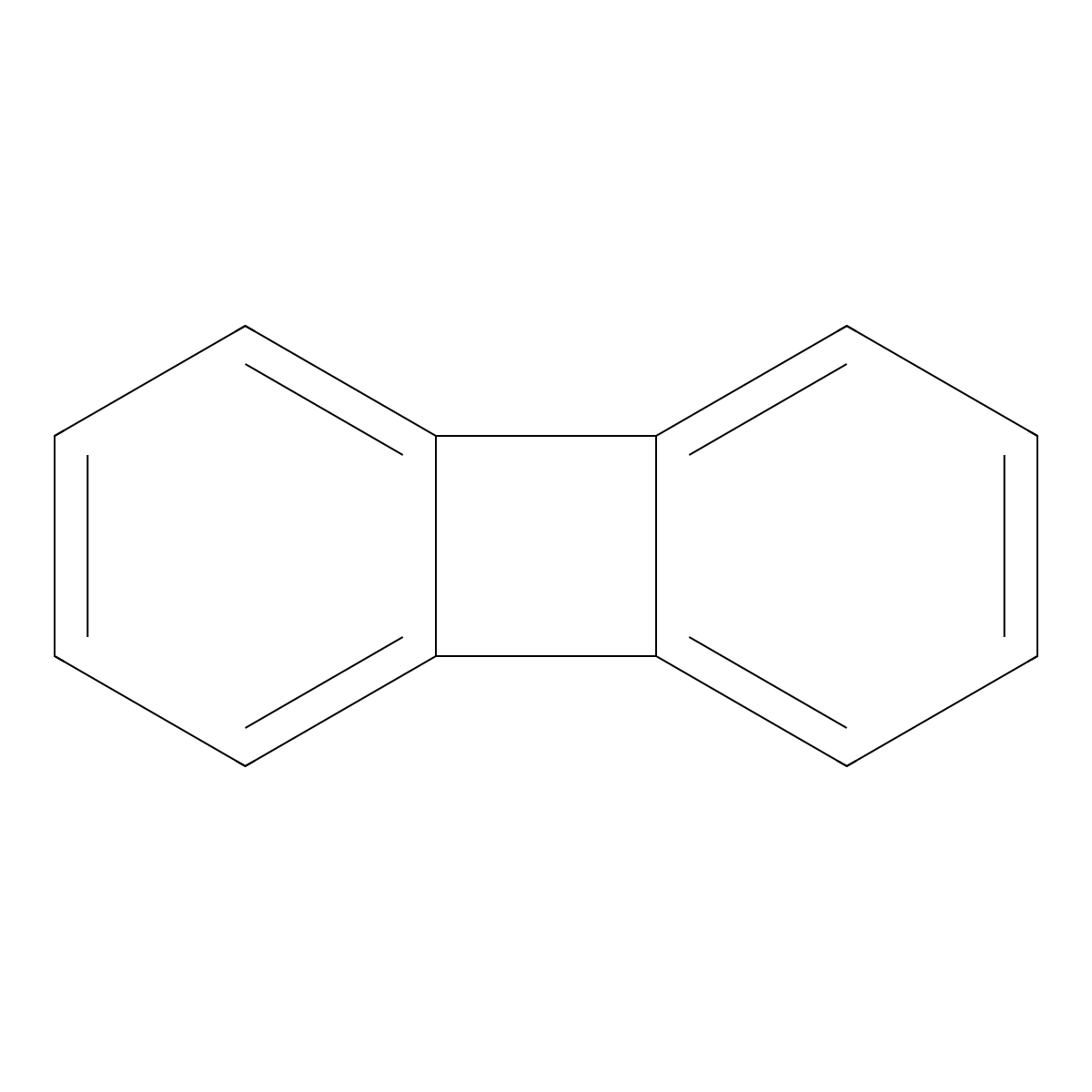 Biphenylene molecular structure, CAS 259-79-0