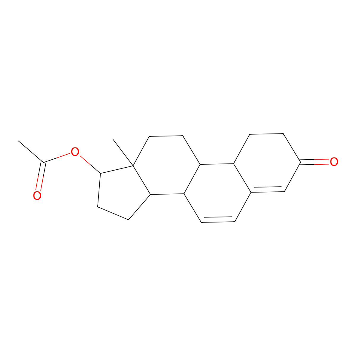 (17beta)-3-Oxoestra-4,6-dien-17-yl acetate molecular structure, CAS 2590-41-2
