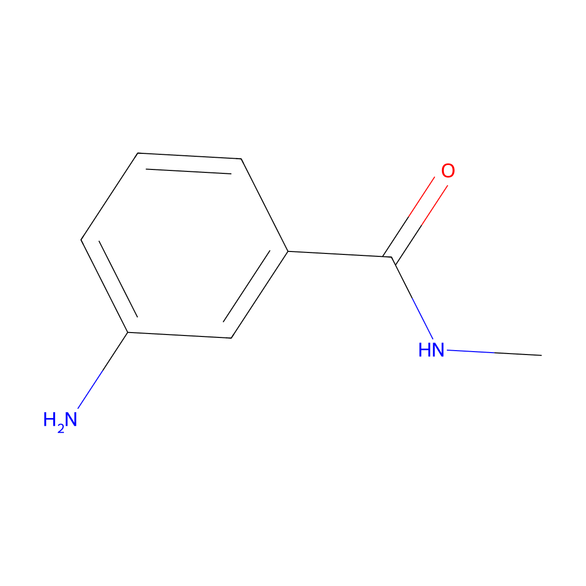 3-Amino-N-methylbenzamide molecular structure, CAS 25900-61-2