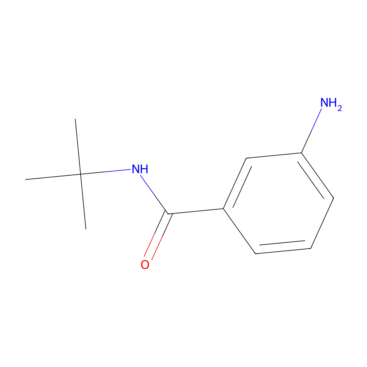3-amino-N-tert-butylbenzamide molecular structure, CAS 25900-62-3