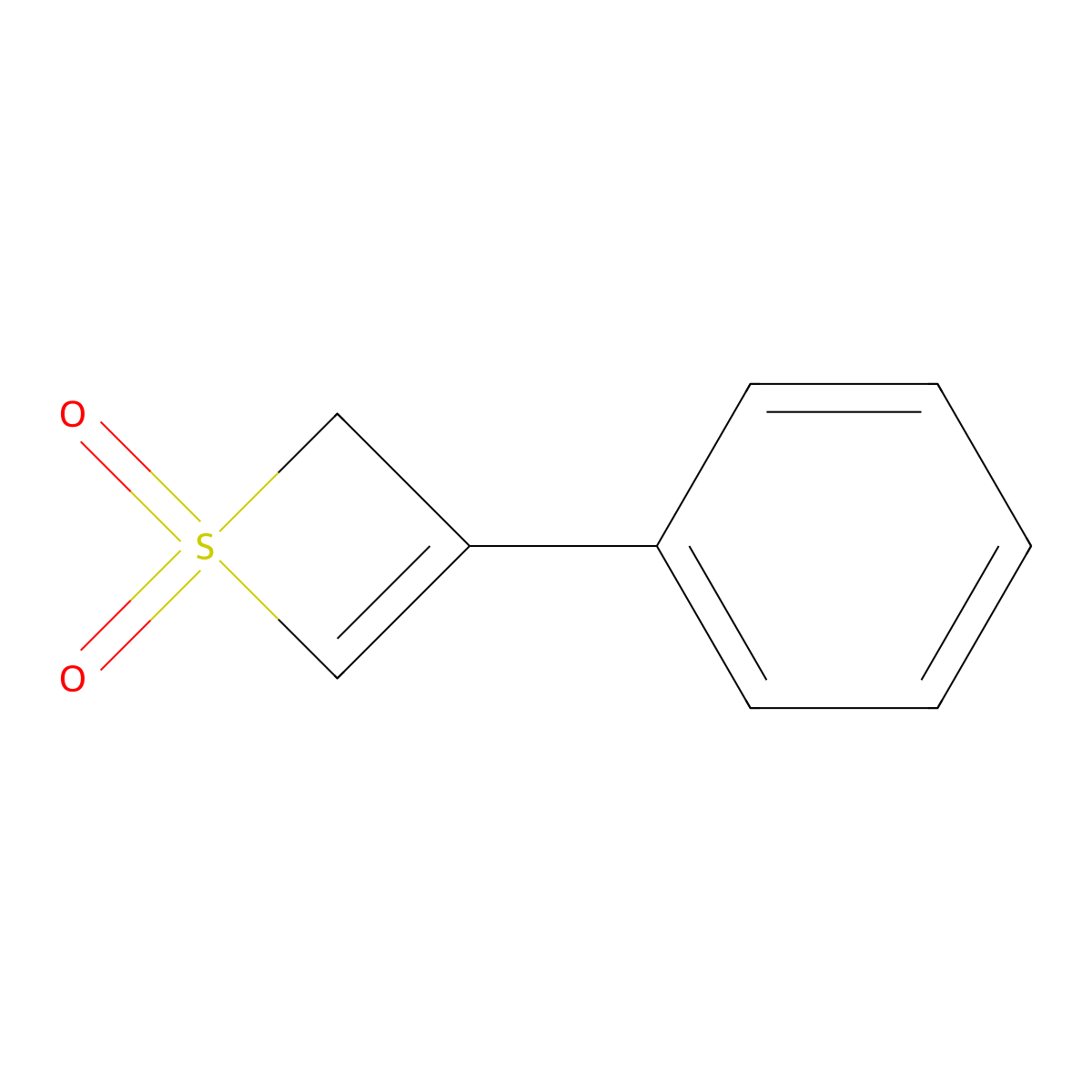 3-Phenyl-1lambda~6~-thiete-1,1(2H)-dione molecular structure, CAS 25903-17-7