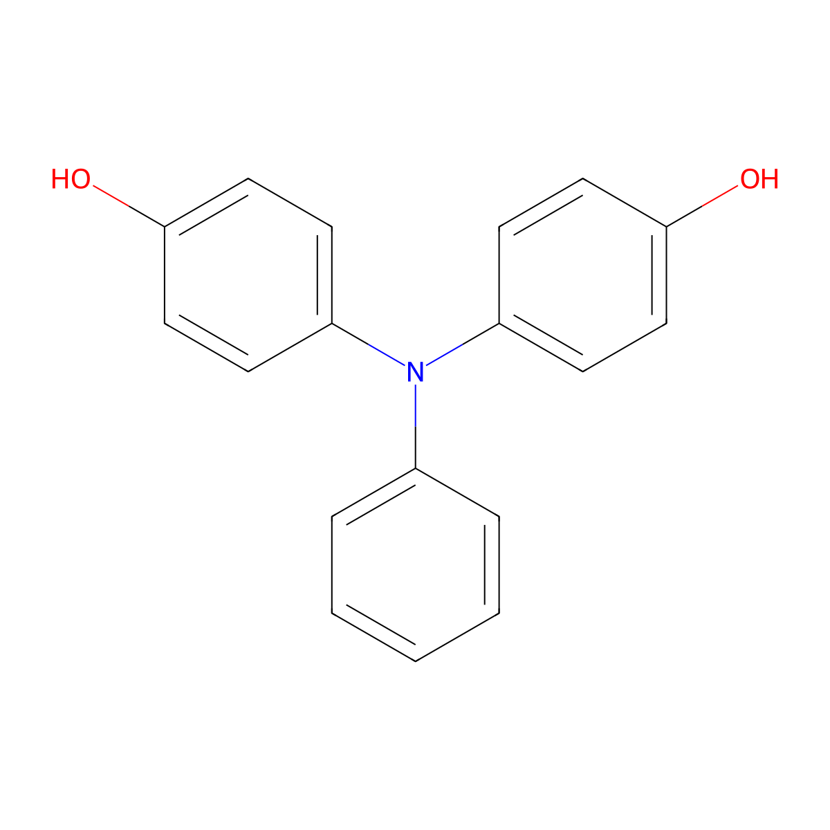 4,4'-(Phenylimino)bisphenol molecular structure, CAS 25904-76-1
