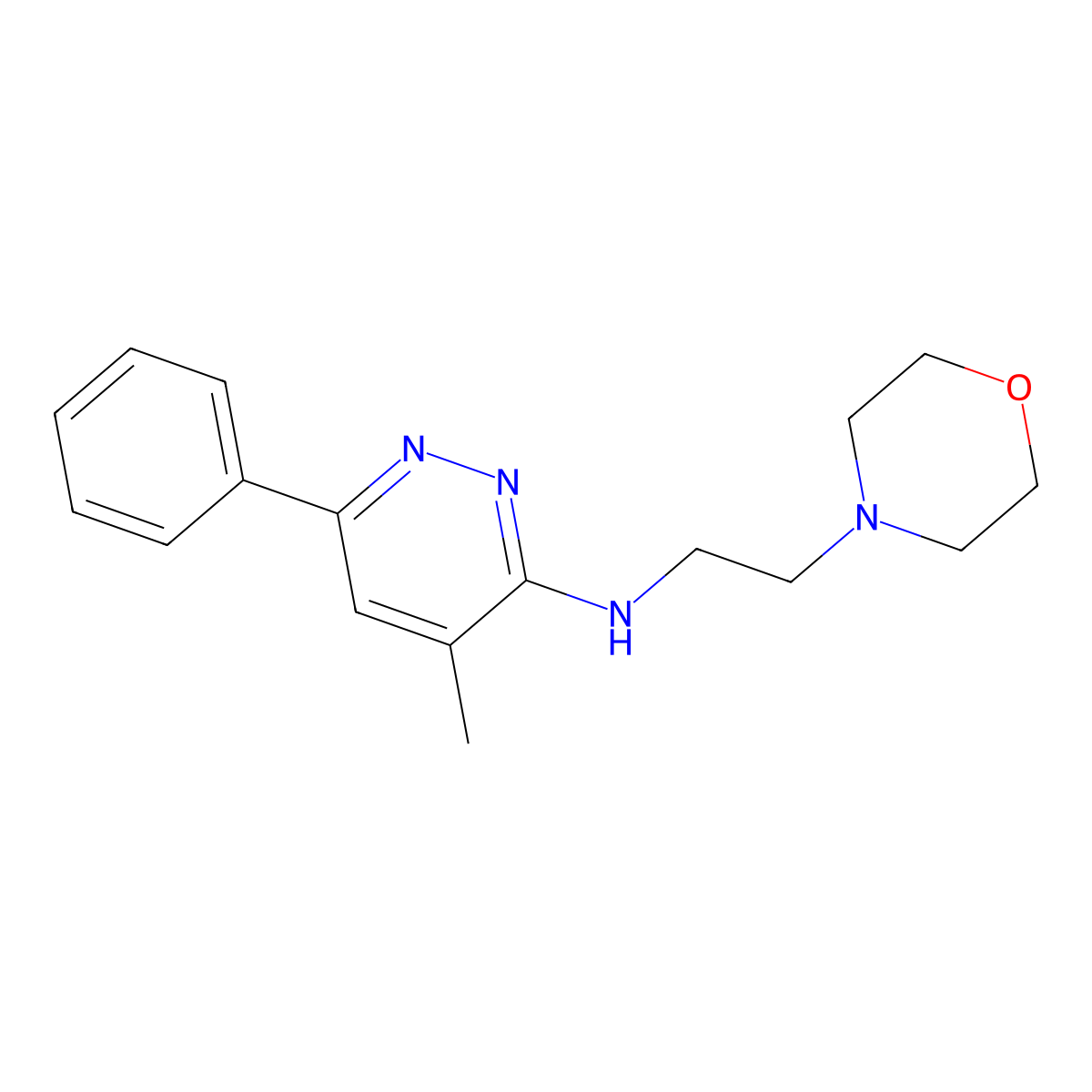 Minaprine molecular structure, CAS 25905-77-5