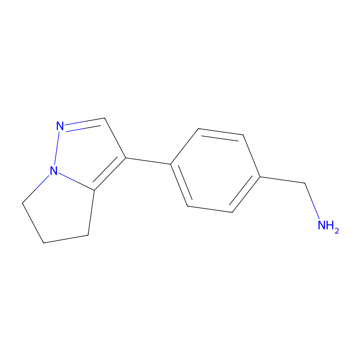 (4-(5,6-Dihydro-4H-pyrrolo[1,2-B]pyrazol-3-YL)phenyl)methanamine molecular structure, CAS 2590558-85-1
