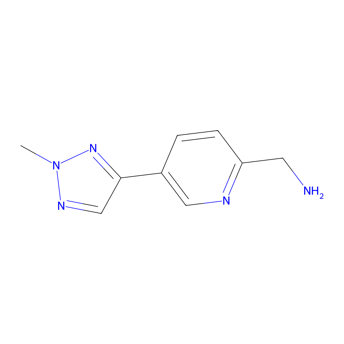 5-(2-Methyl-2H-1,2,3-triazol-4-yl)-2-pyridinemethanamine molecular structure, CAS 2590558-96-4
