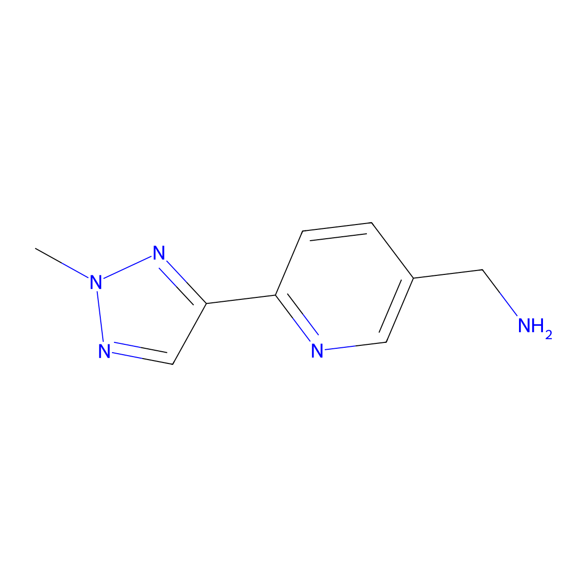 6-(2-Methyl-2H-1,2,3-triazol-4-yl)-3-pyridinemethanamine molecular structure, CAS 2590558-97-5