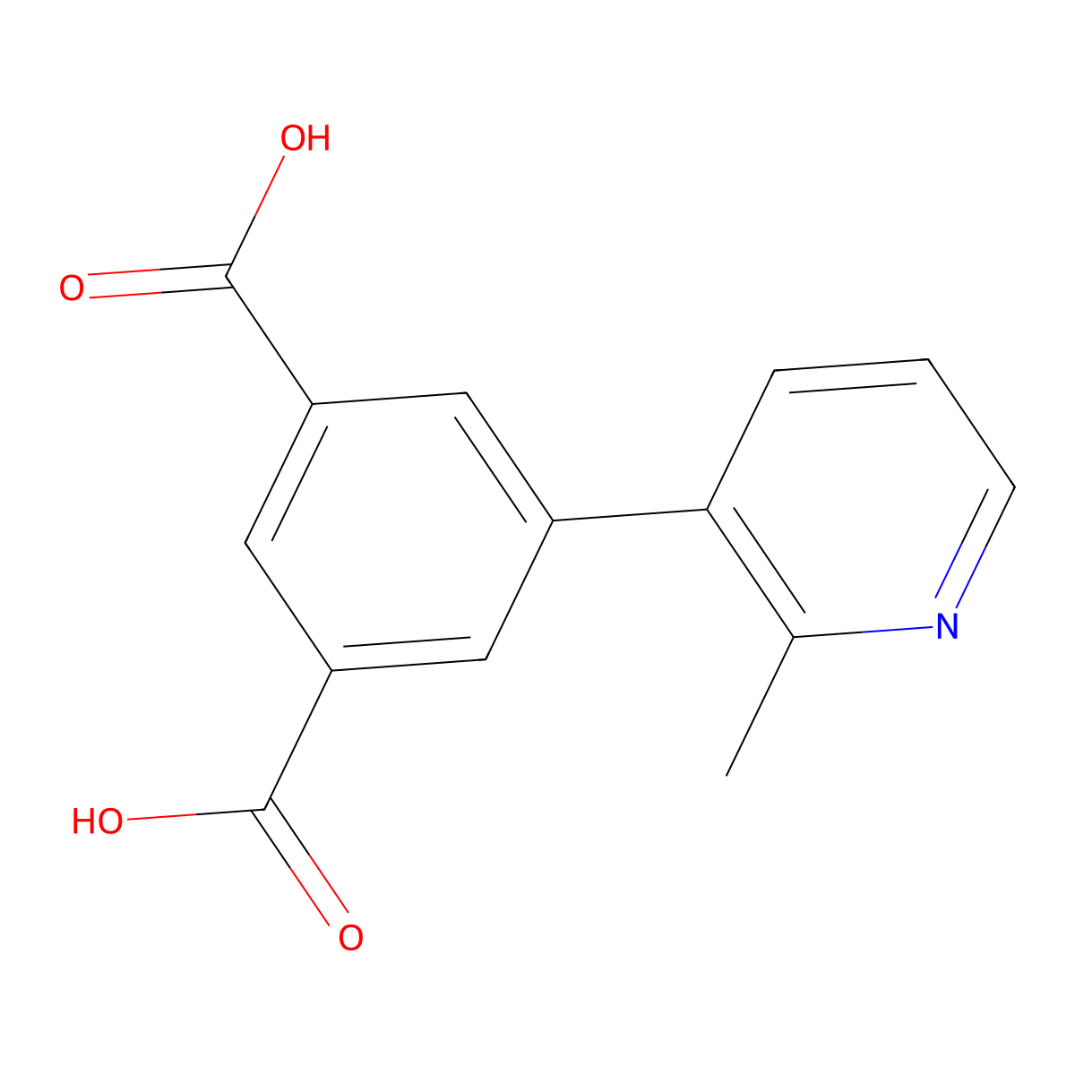 5-(2-Methylpyridin-3-yl)isophthalic acid molecular structure, CAS 2590617-09-5