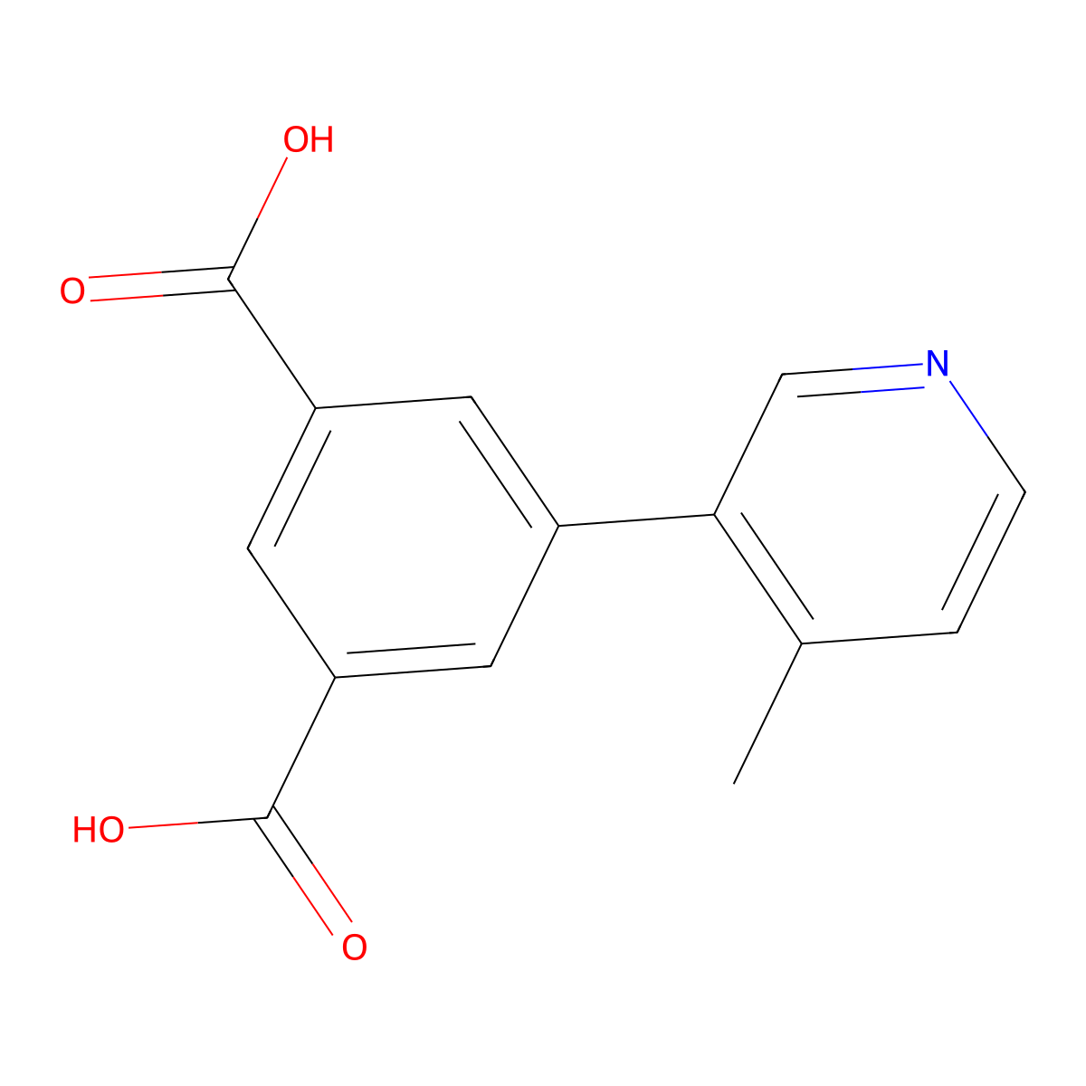 5-(4-Methylpyridin-3-yl)isophthalic acid molecular structure, CAS 2590617-10-8