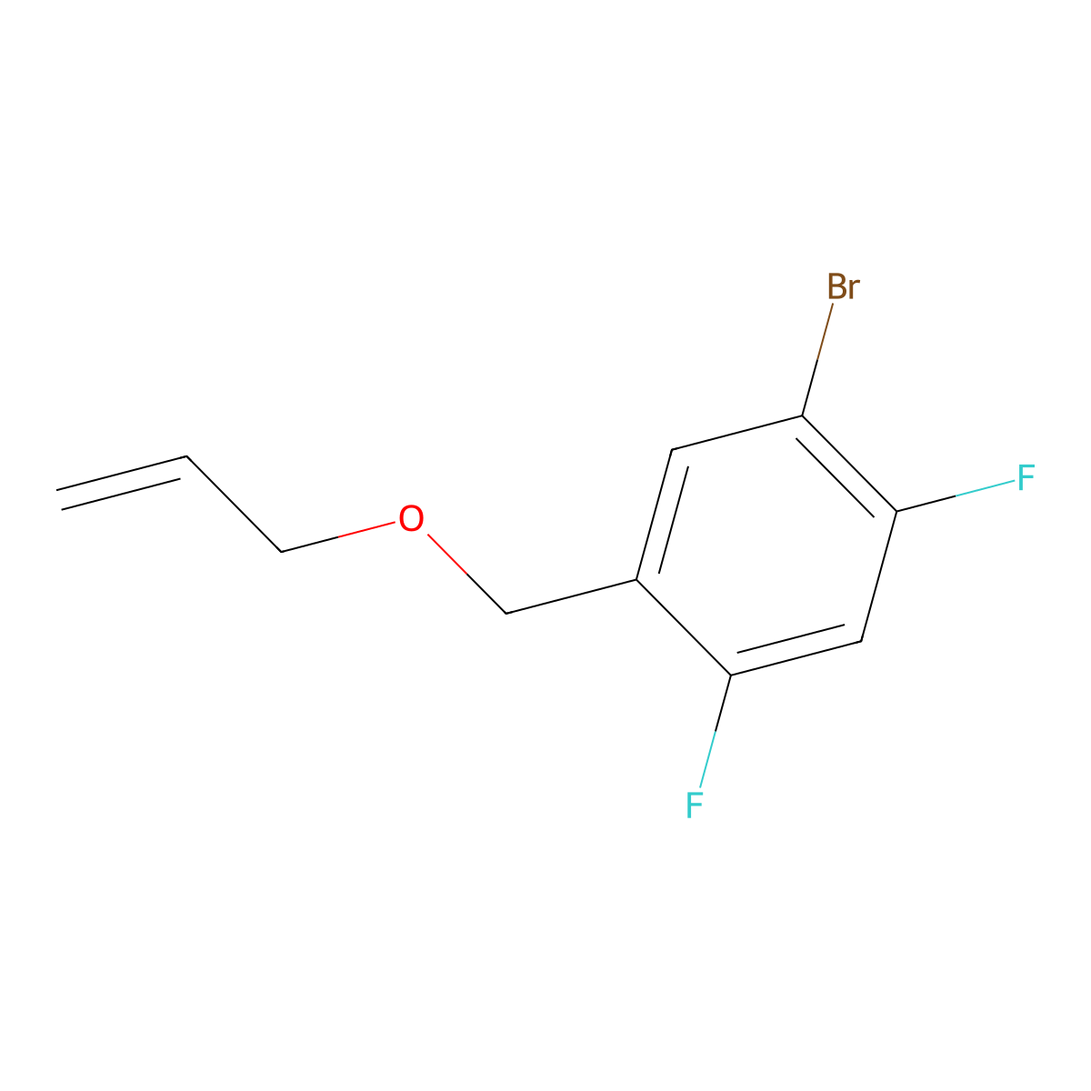 1-((Allyloxy)methyl)-5-bromo-2,4-difluorobenzene molecular structure, CAS 2590864-21-2