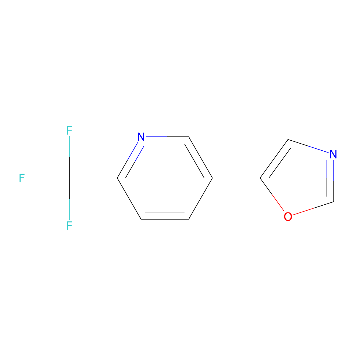 5-(6-(Trifluoromethyl)pyridin-3-YL)oxazole molecular structure, CAS 2590866-94-5