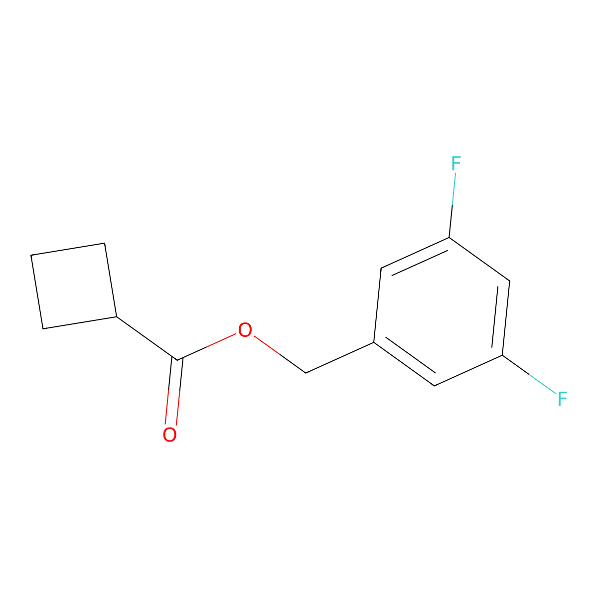 3,5-Difluorobenzyl cyclobutane-1-carboxylate molecular structure, CAS 259099-74-6