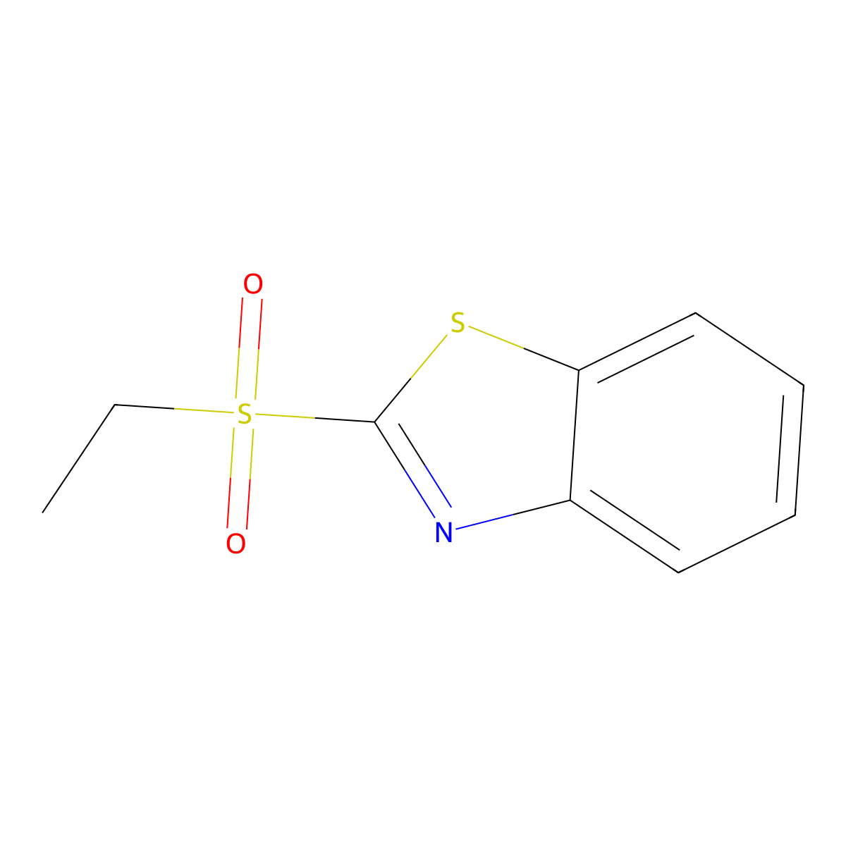 2-(Ethanesulfonyl)-1,3-benzothiazole molecular structure, CAS 2591-11-9