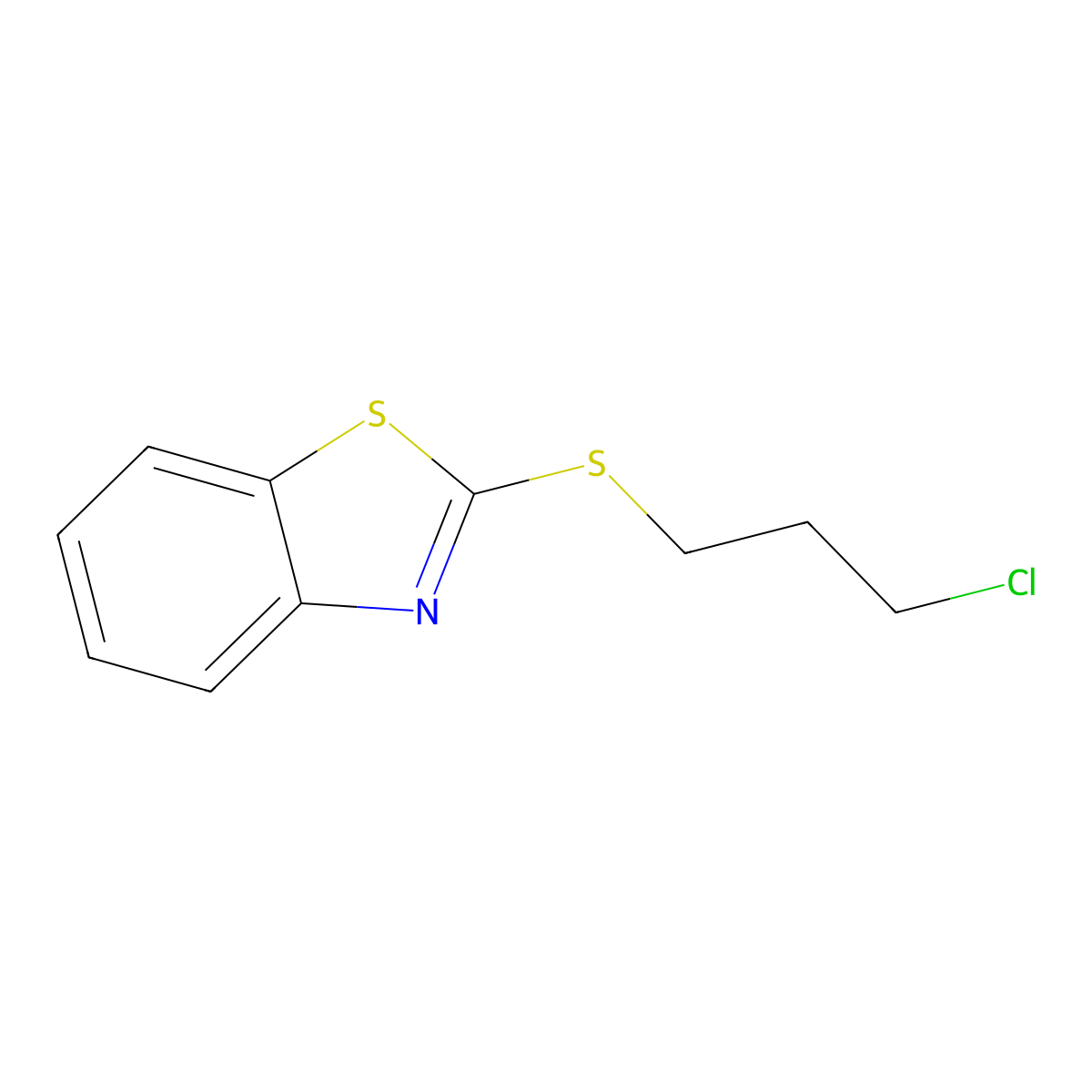 2-[(3-Chloropropyl)sulfanyl]-1,3-benzothiazole molecular structure, CAS 2591-14-2