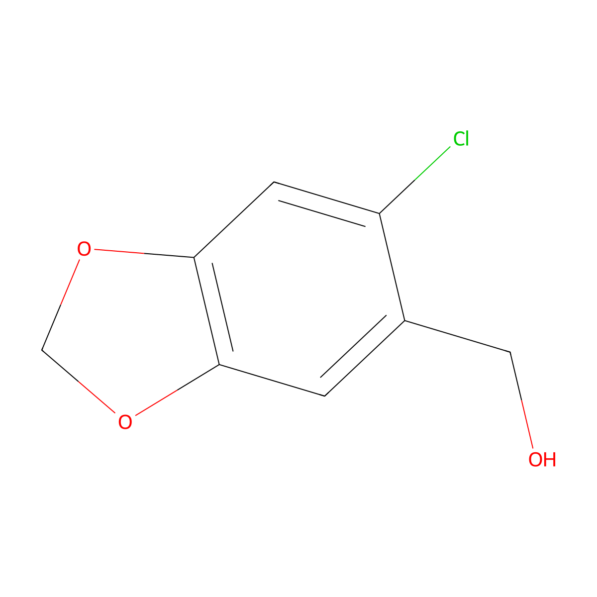 6-Chloropiperonyl alcohol molecular structure, CAS 2591-25-5
