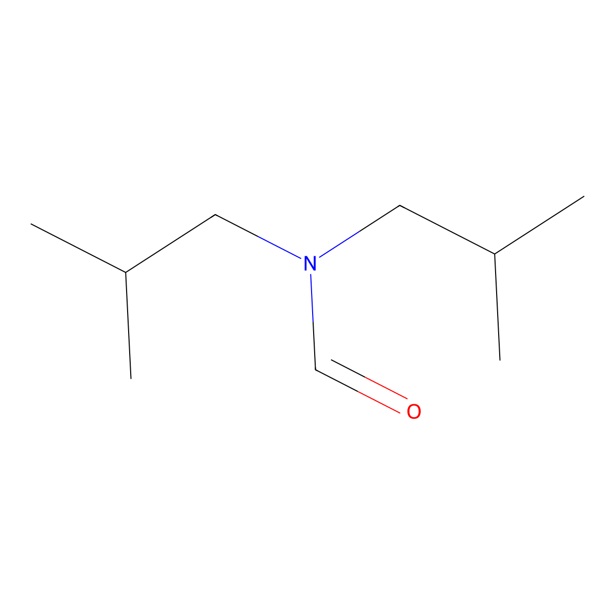 N,N-Bis(2-methylpropyl)formamide molecular structure, CAS 2591-76-6