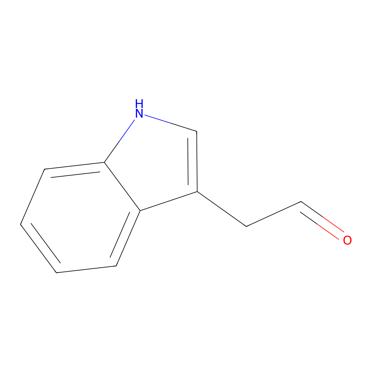 Indole-3-acetaldehyde molecular structure, CAS 2591-98-2