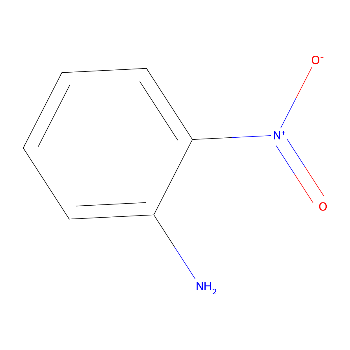 2-Nitroaniline molecular structure, CAS 25910-37-6