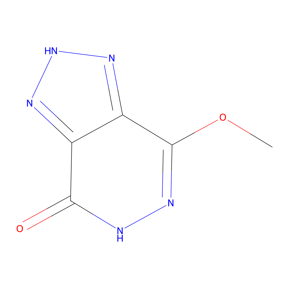 4-methoxy-1H-[1,2,3]triazolo[4,5-d]pyridazin-7-ol molecular structure, CAS 25910-81-0