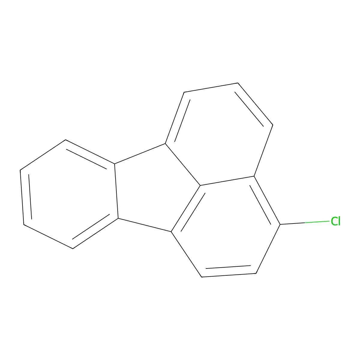 Fluoranthene, 3-chloro- molecular structure, CAS 25911-51-7