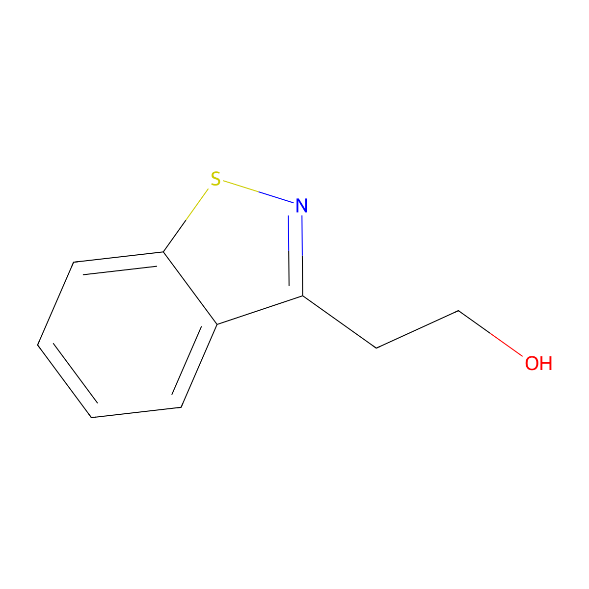 2-(1,2-Benzothiazol-3-yl)ethan-1-ol molecular structure, CAS 259110-30-0