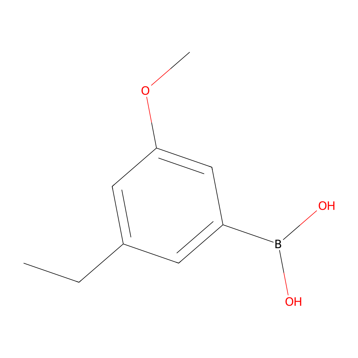 (3-Ethyl-5-methoxyphenyl)boronic acid molecular structure, CAS 2591197-91-8