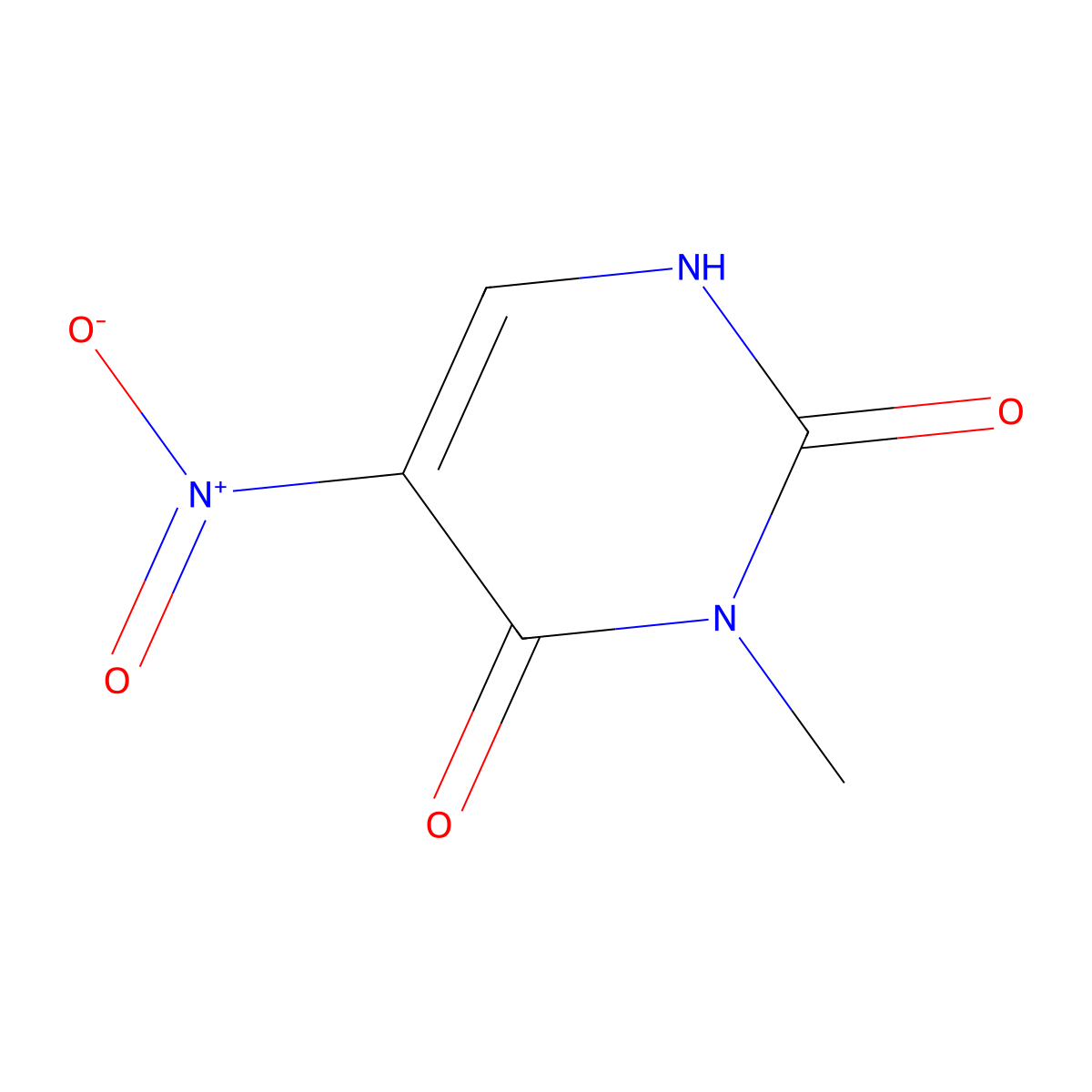 3-methyl-5-nitropyrimidine-2,4(1H,3H)-dione molecular structure, CAS 25912-37-2
