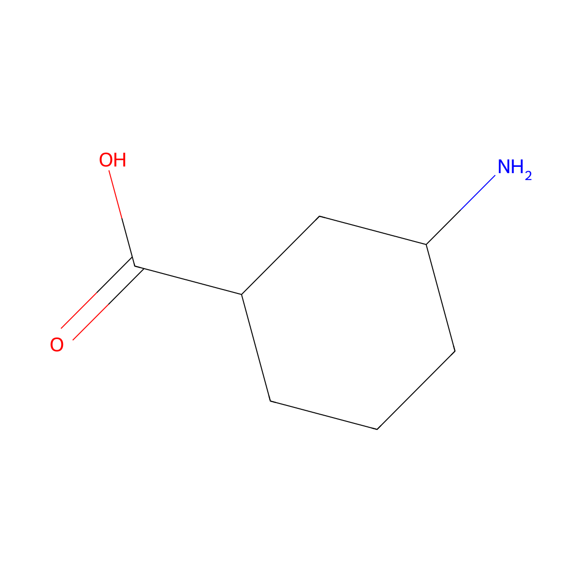 3-Aminocyclohexanecarboxylic acid molecular structure, CAS 25912-50-9