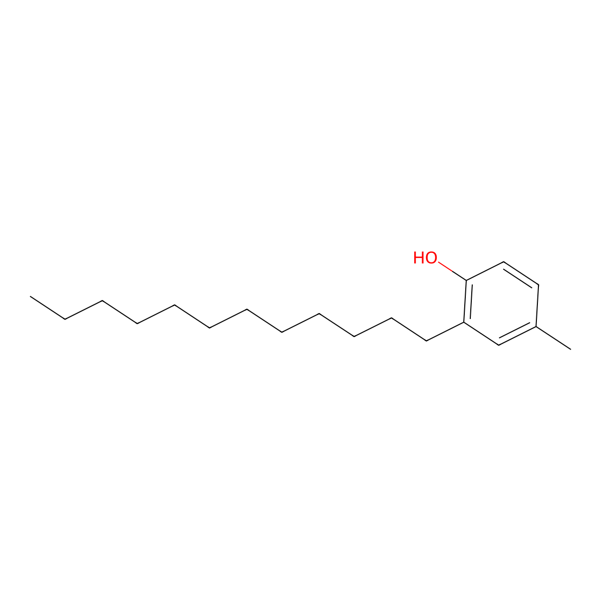 2-Dodecyl-p-cresol molecular structure, CAS 25912-91-8