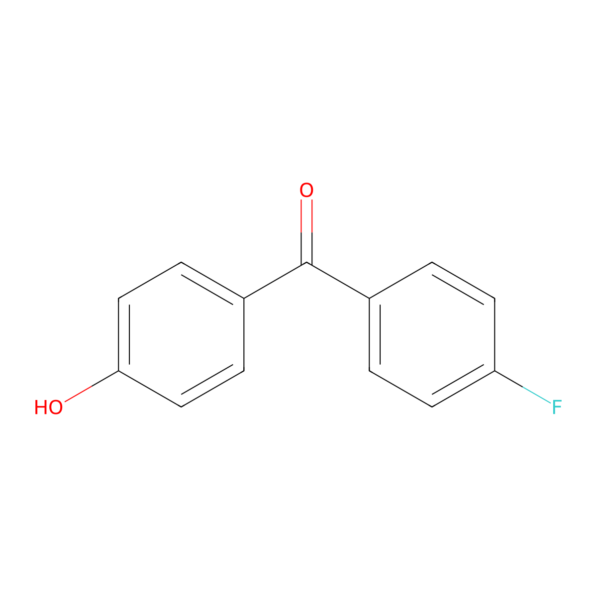 4-Fluoro-4'-hydroxybenzophenone molecular structure, CAS 25913-05-7