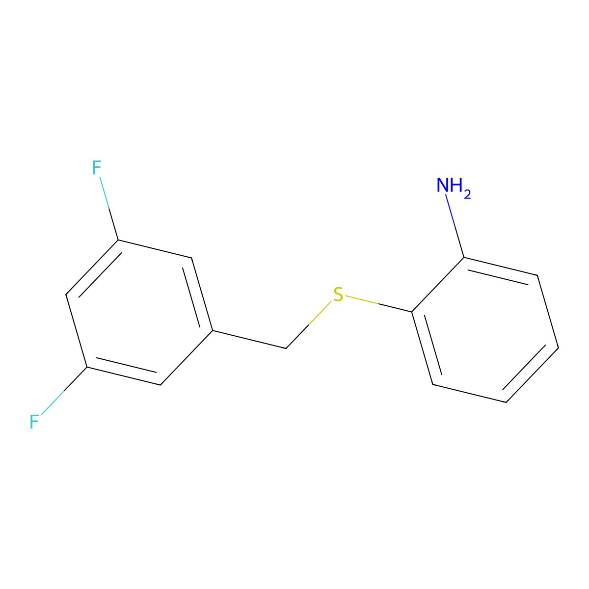 2-[(3,5-Difluorobenzyl)thio]aniline molecular structure, CAS 259132-34-8