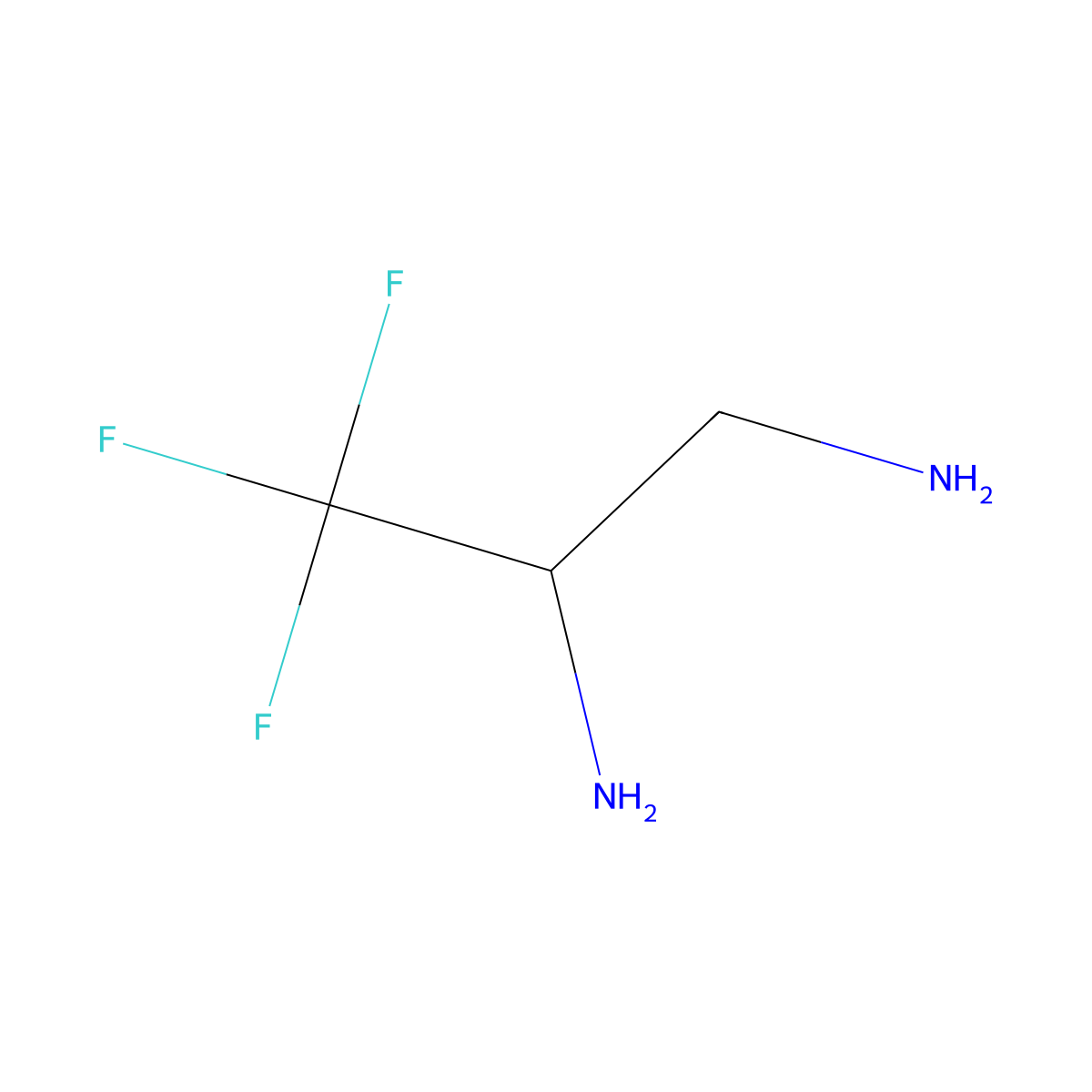 3,3,3-Trifluoropropane-1,2-diamine molecular structure, CAS 259138-23-3