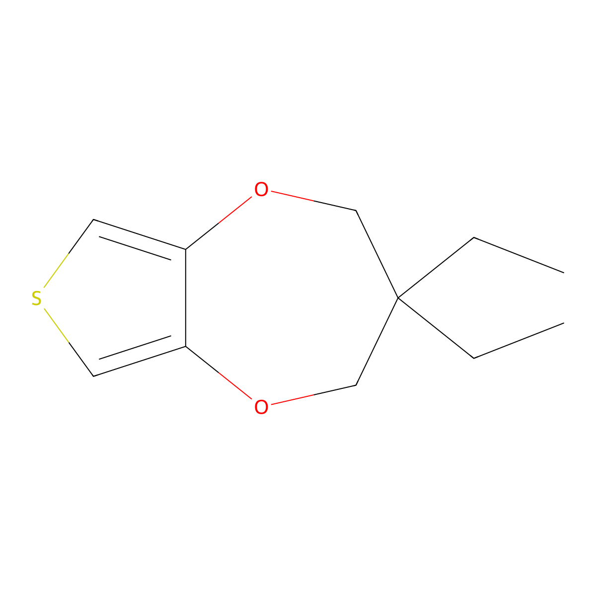 3,3-diethyl-3,4-dihydro-2H-thieno[3,4-b][1,4]dioxepine molecular structure, CAS 259139-19-0
