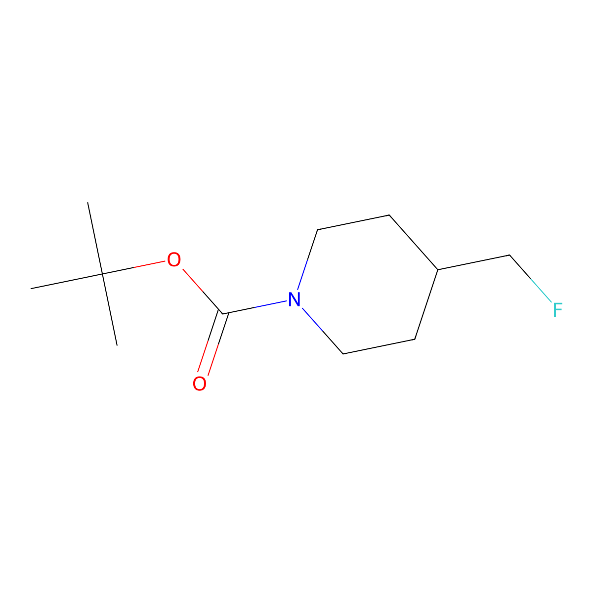 Tert-butyl 4-(fluoromethyl)piperidine-1-carboxylate molecular structure, CAS 259143-03-8